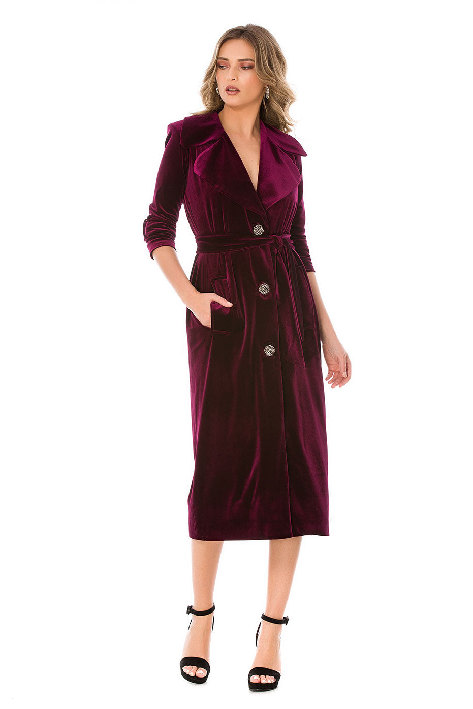 Rochie Midi Din Catifea