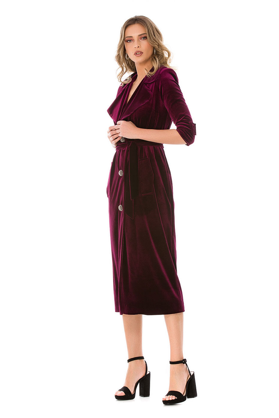 Rochie Midi Din Catifea