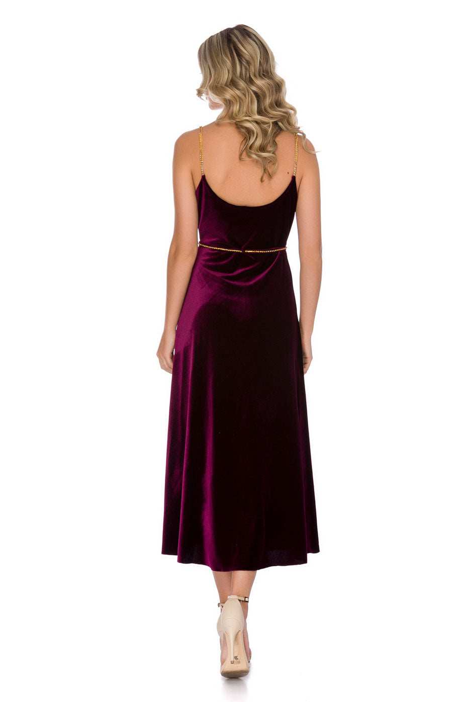 Rochie Din Catifea Visinie