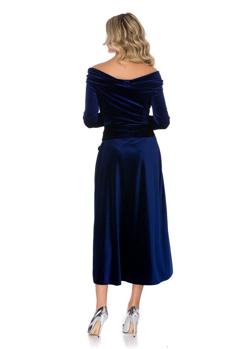 Rochie Eleganta din Catifea cu Aplicatii
