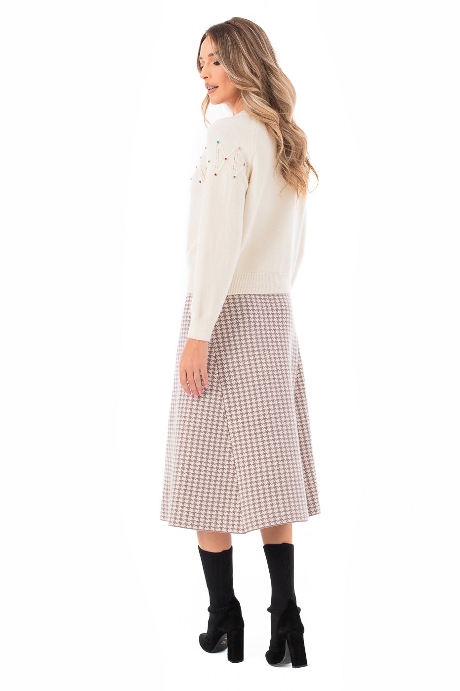 Fusta Midi Cu Model Pepit