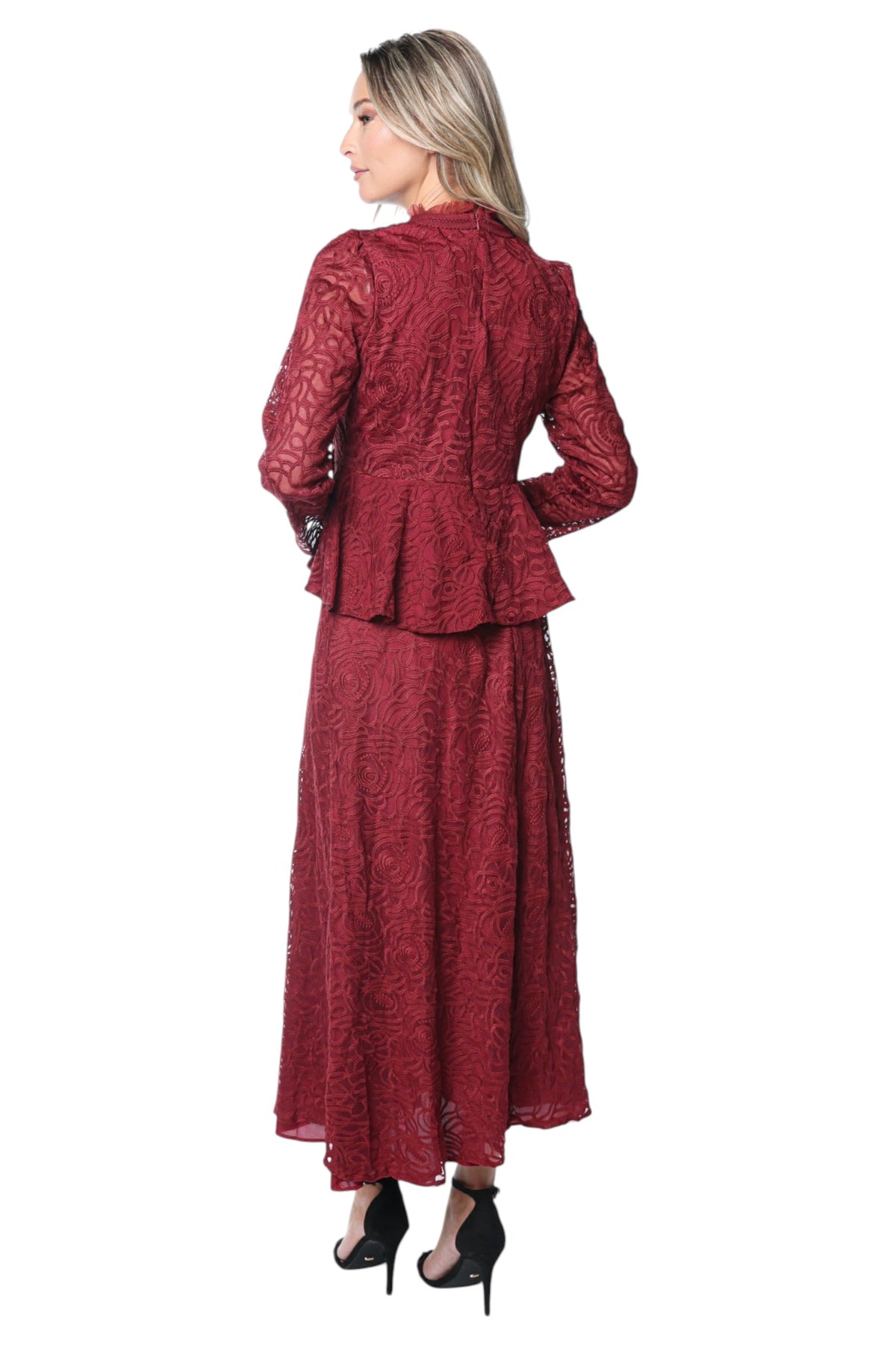 Set Elegant din Dantela Grena
