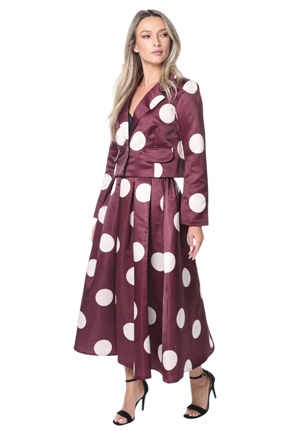Compleu Burgundy din Tafta