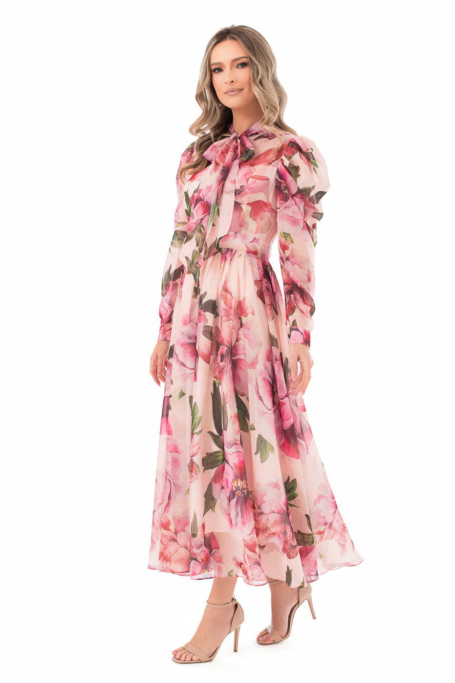 Rochie Deosebita cu Nasturi si Maneci Lungi- LIMITED EDITION