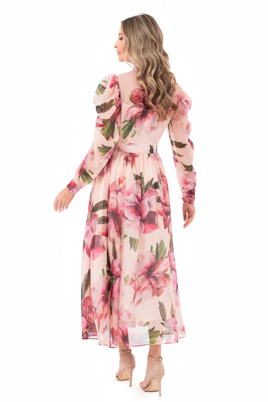 Rochie Deosebita cu Nasturi si Maneci Lungi- LIMITED EDITION