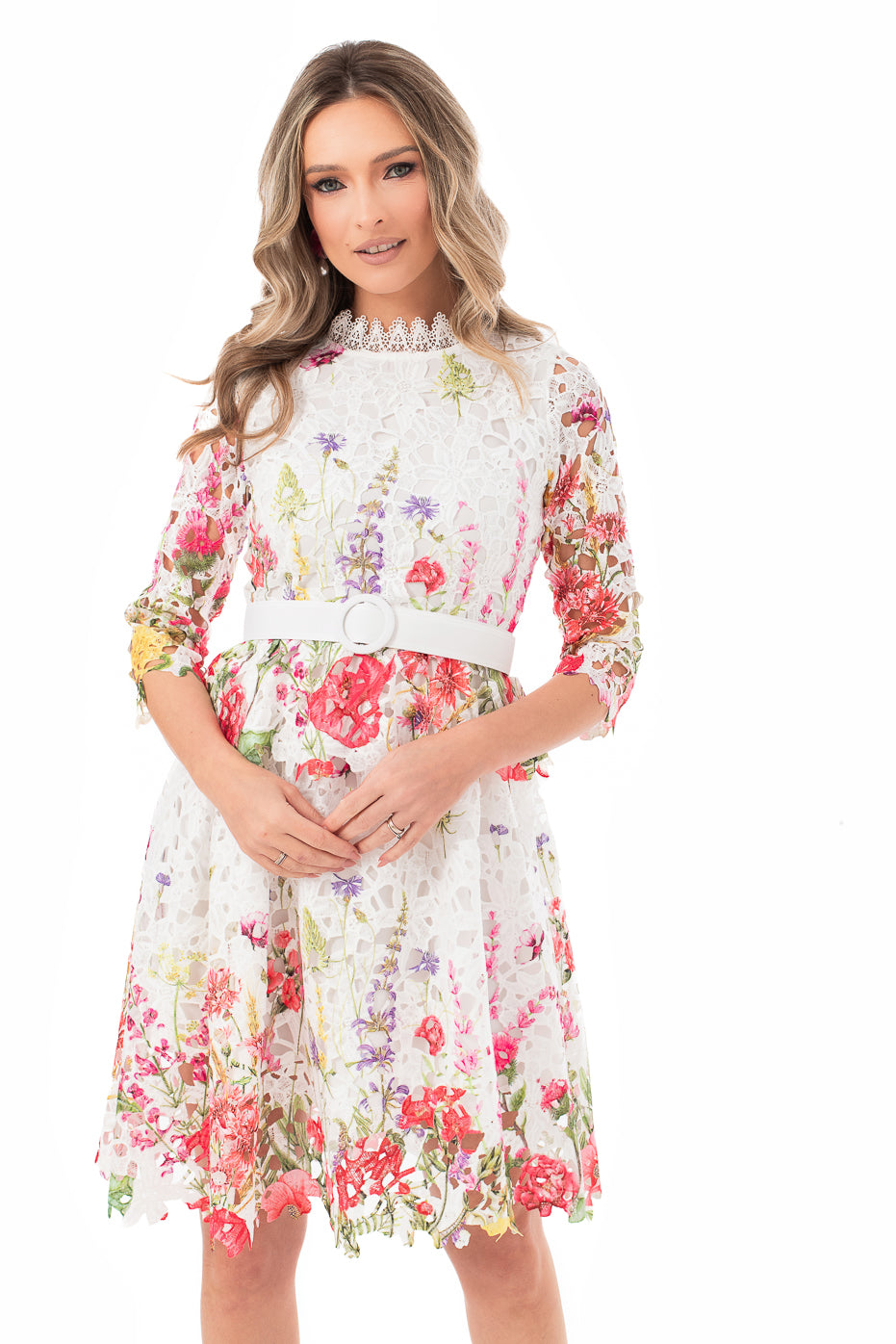 Rochie Din Dantela Cu Imprimeu Floral