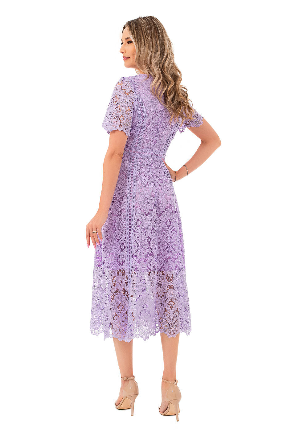 Rochie Din Dantela Mov
