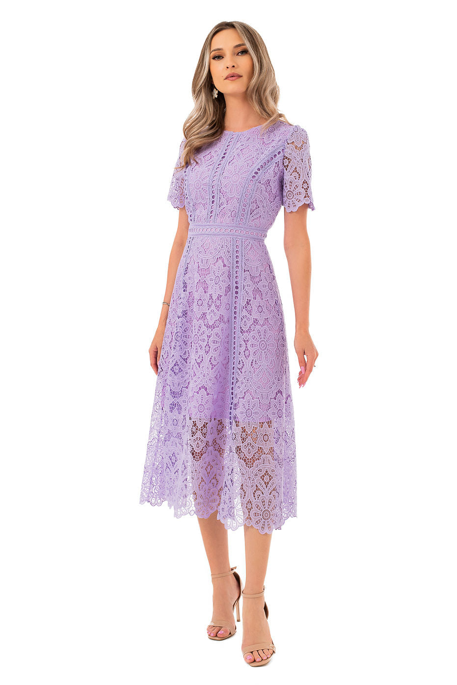 Rochie Din Dantela Mov