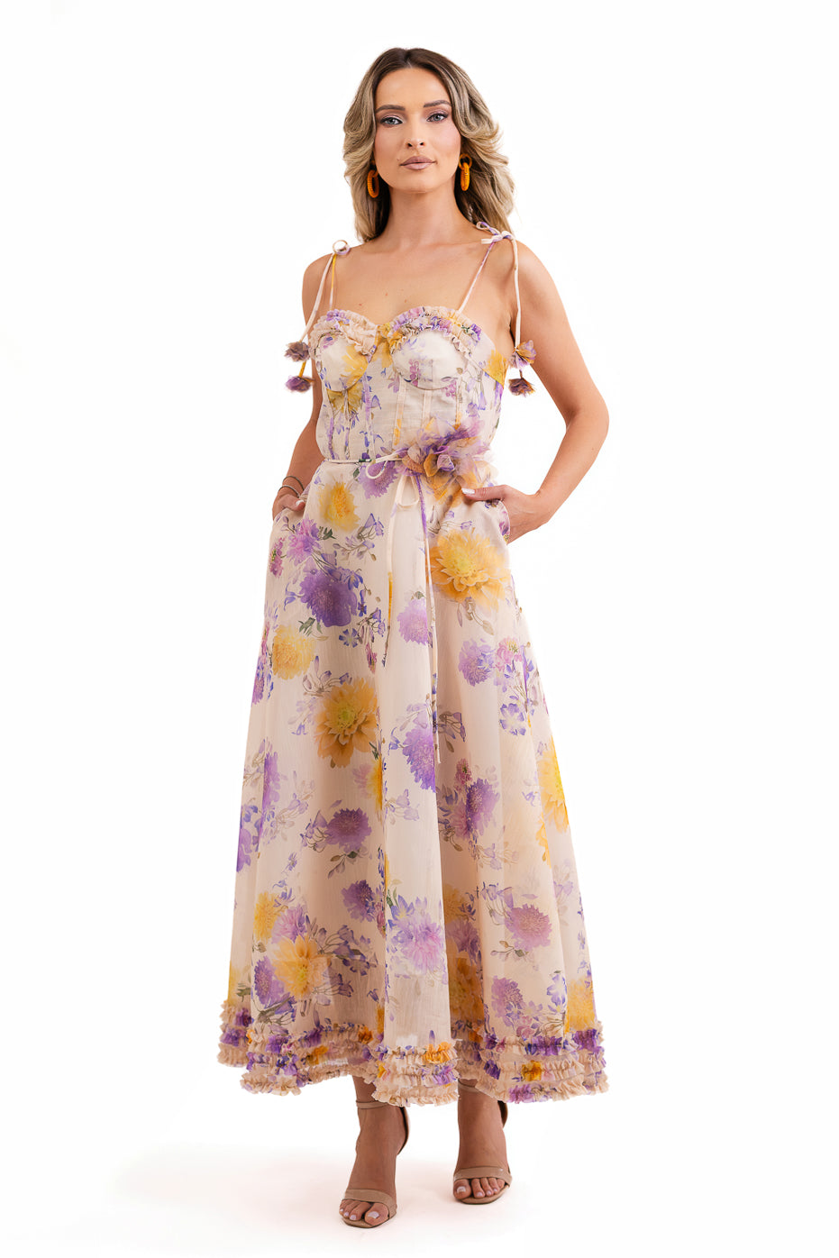 Rochie Din Organza Cu Cupe