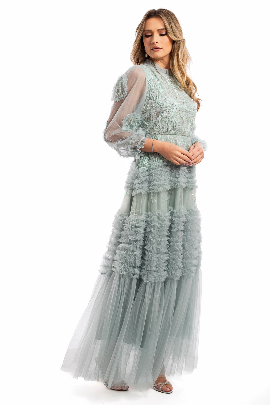 Rochie Eleganta cu Aplicatii din Margele si Paiete - LIMITED EDITION