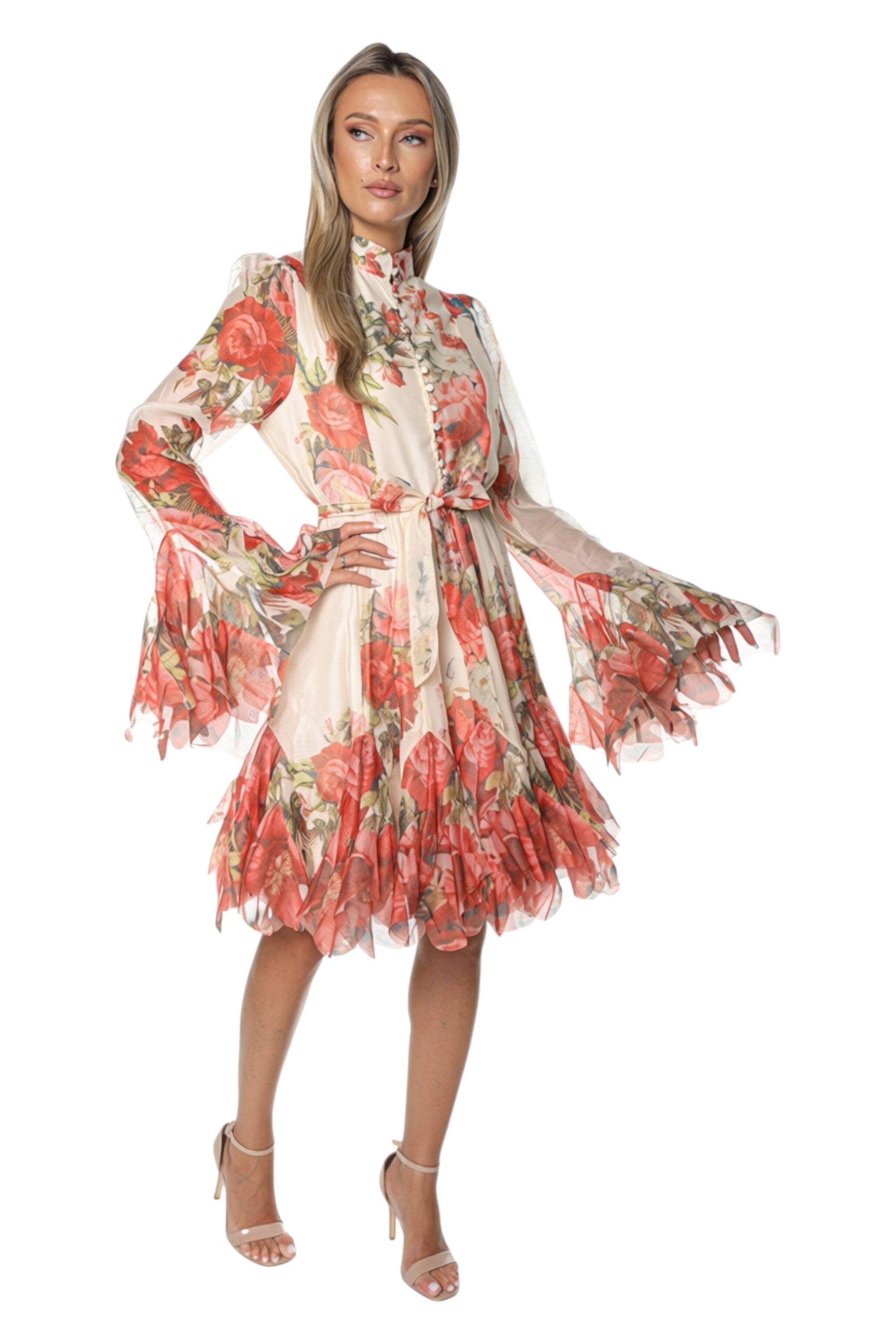 Rochie Eleganta cu Maneci Clopot