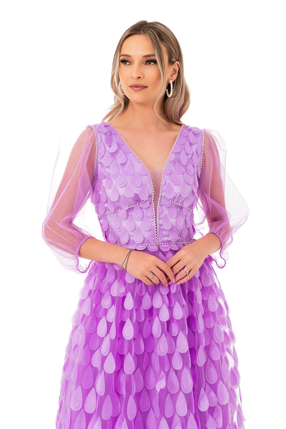 Rochie de Seara Cu Aplicatii tip Perle