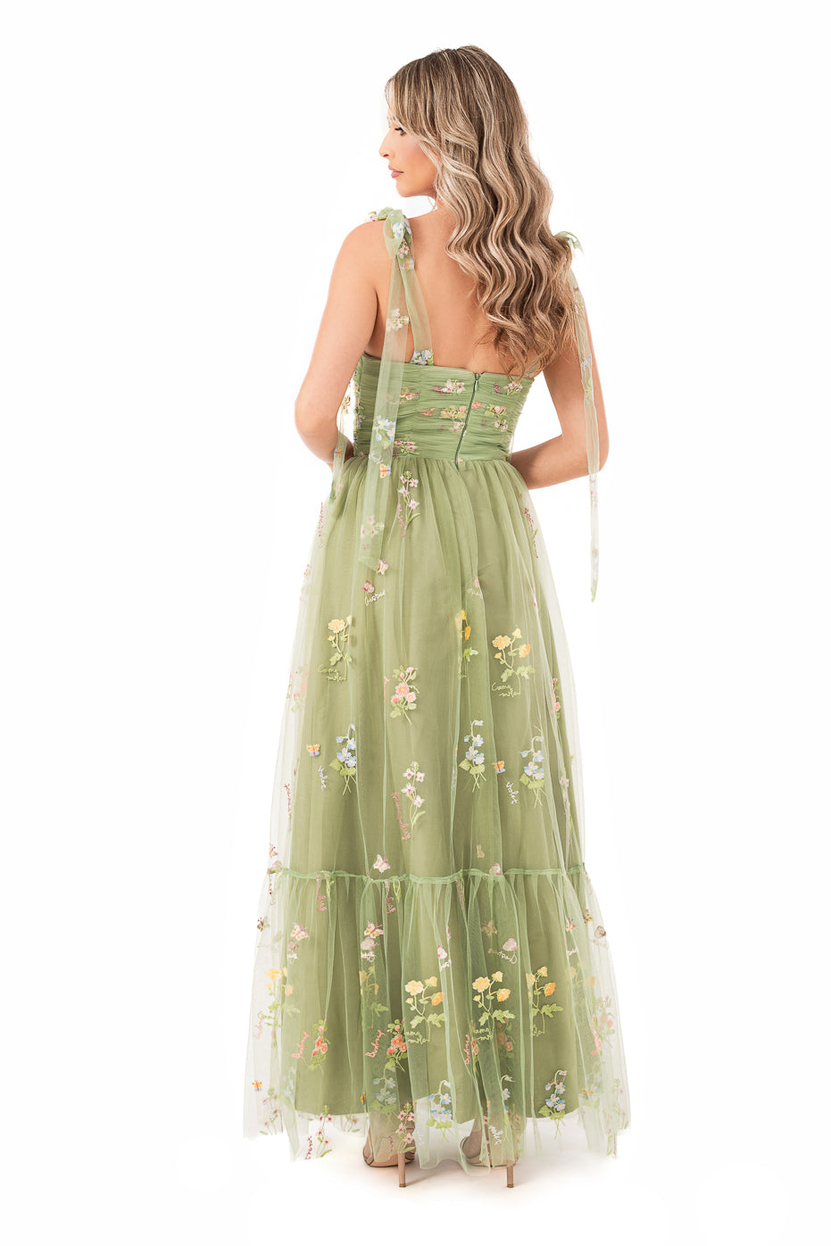 Rochie de Seara Tip Corset cu Broderie