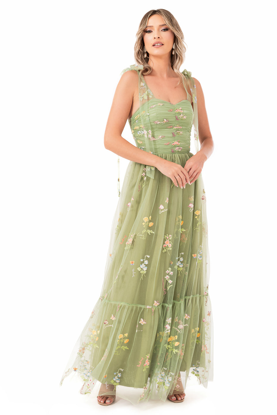Rochie de Seara Tip Corset cu Broderie
