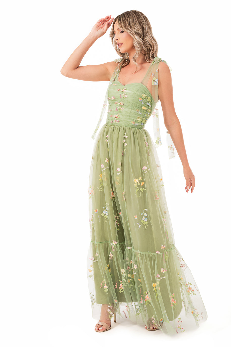 Rochie de Seara Tip Corset cu Broderie