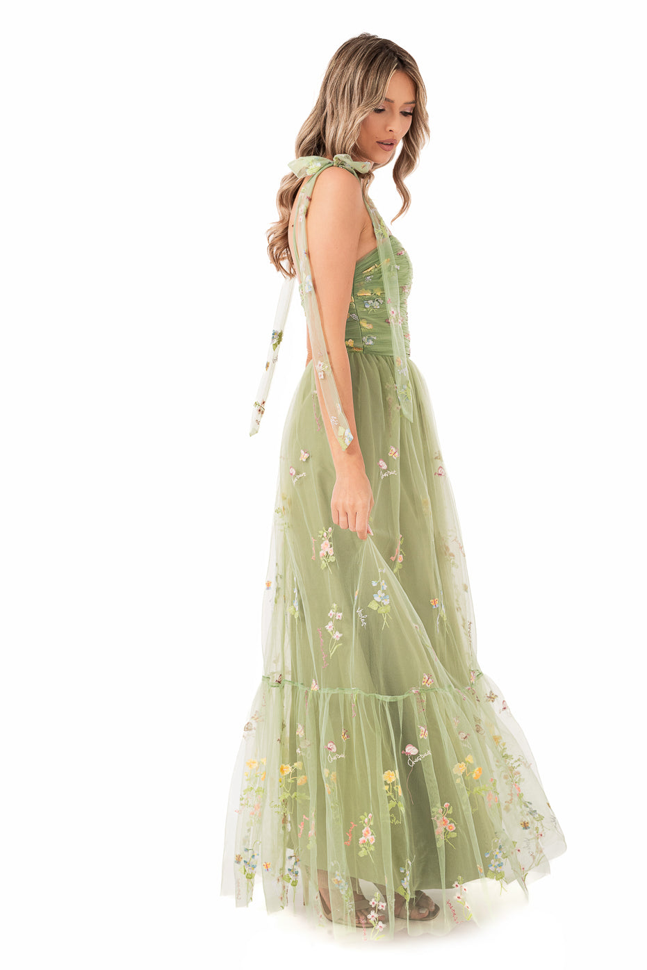 Rochie de Seara Tip Corset cu Broderie