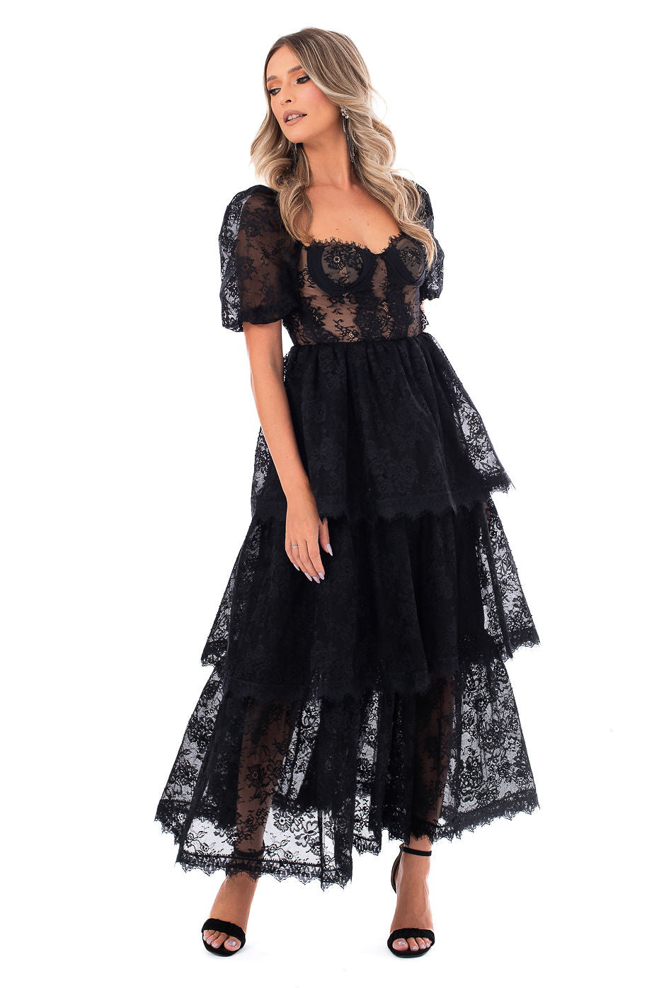 Rochie de Seara din Dantela Neagra - LIMITED EDITION