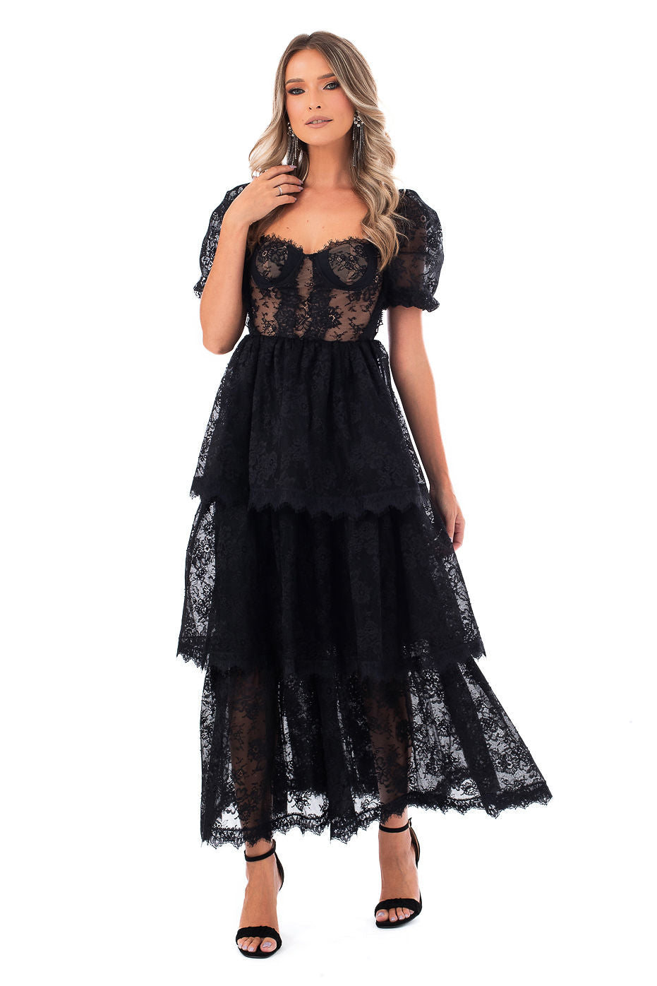 Rochie de Seara din Dantela Neagra - LIMITED EDITION