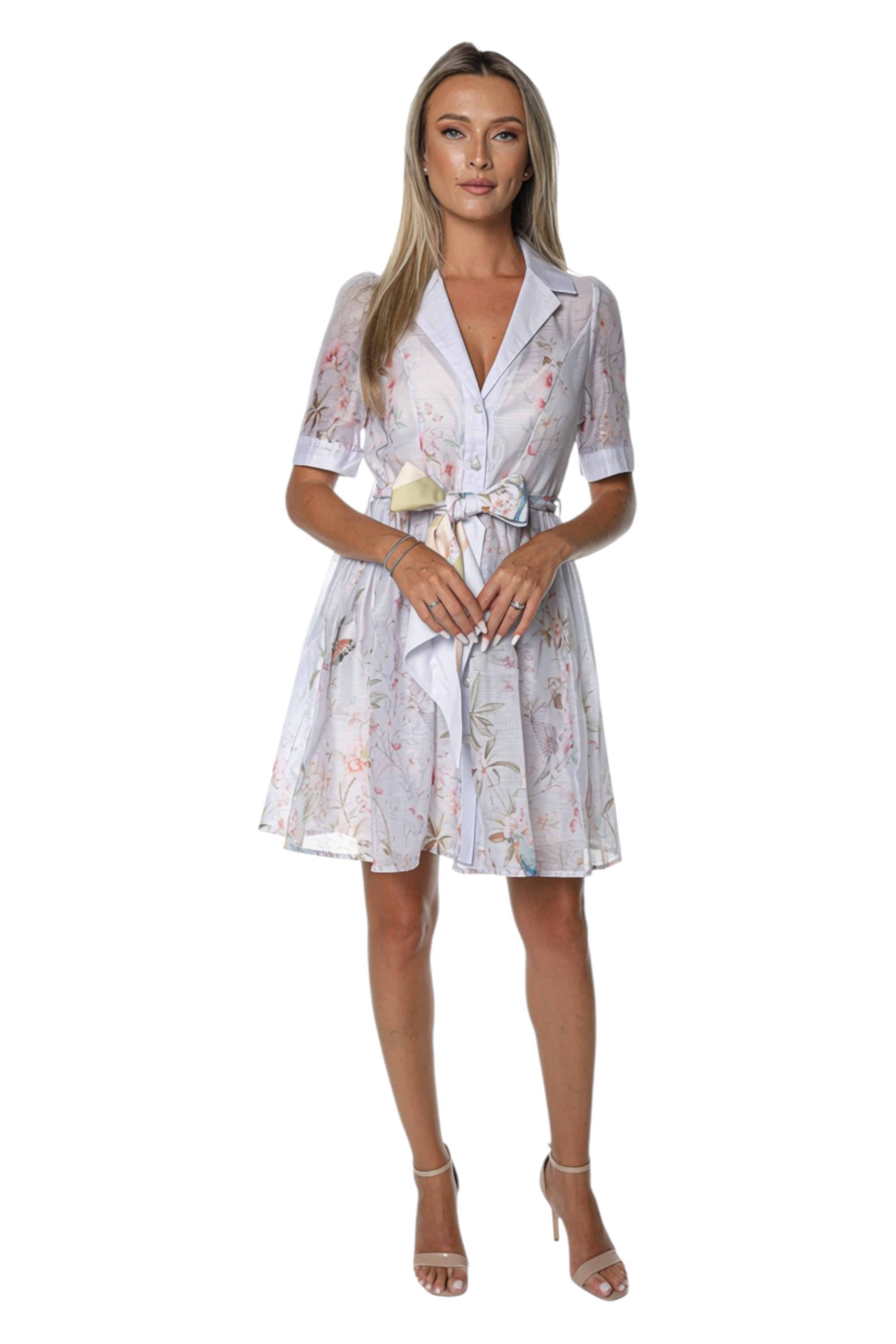 Rochie din Organza cu Nasturi Pretiosi