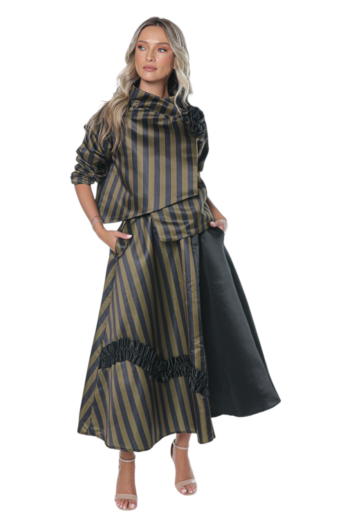 Set Elegant din Tafta cu Imprimeu