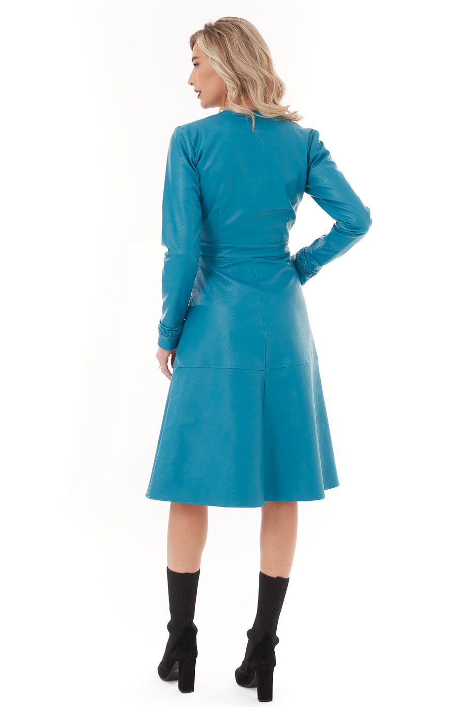 Rochie Din Piele Turcoaz