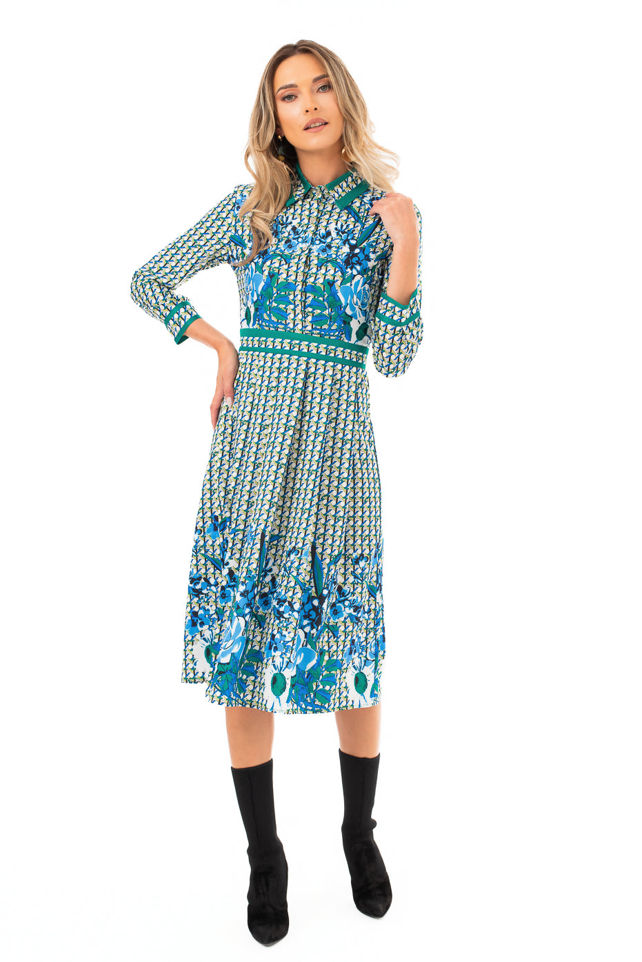 Rochie Midi cu Pliuri - LIMITED EDITION