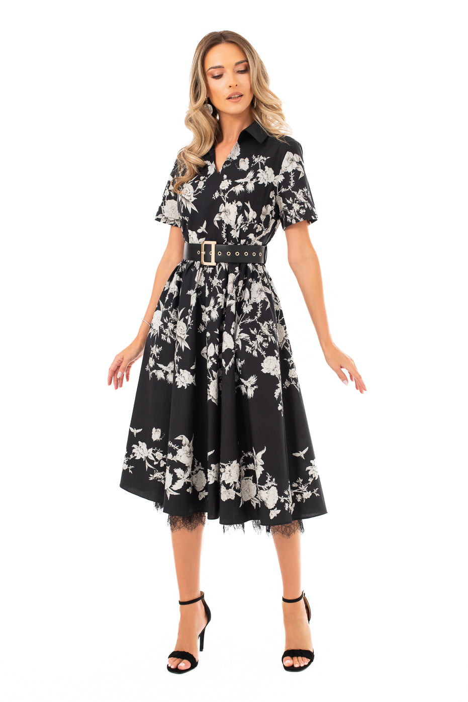 Rochie Midi cu Centura in Talie -LIMITED EDITION