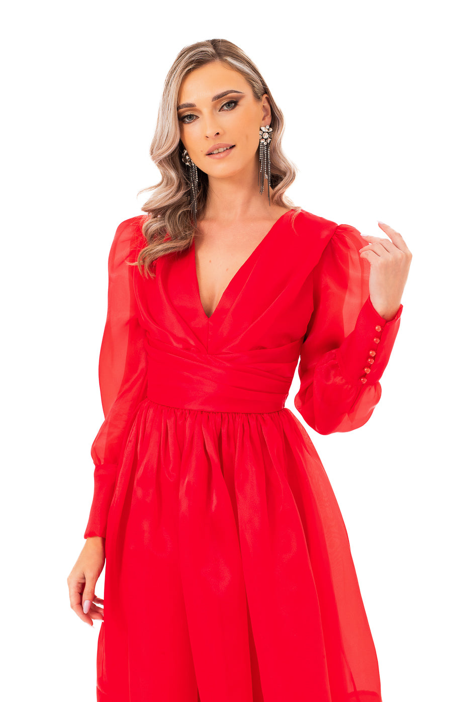 Rochie Ampla cu Decolteu in V