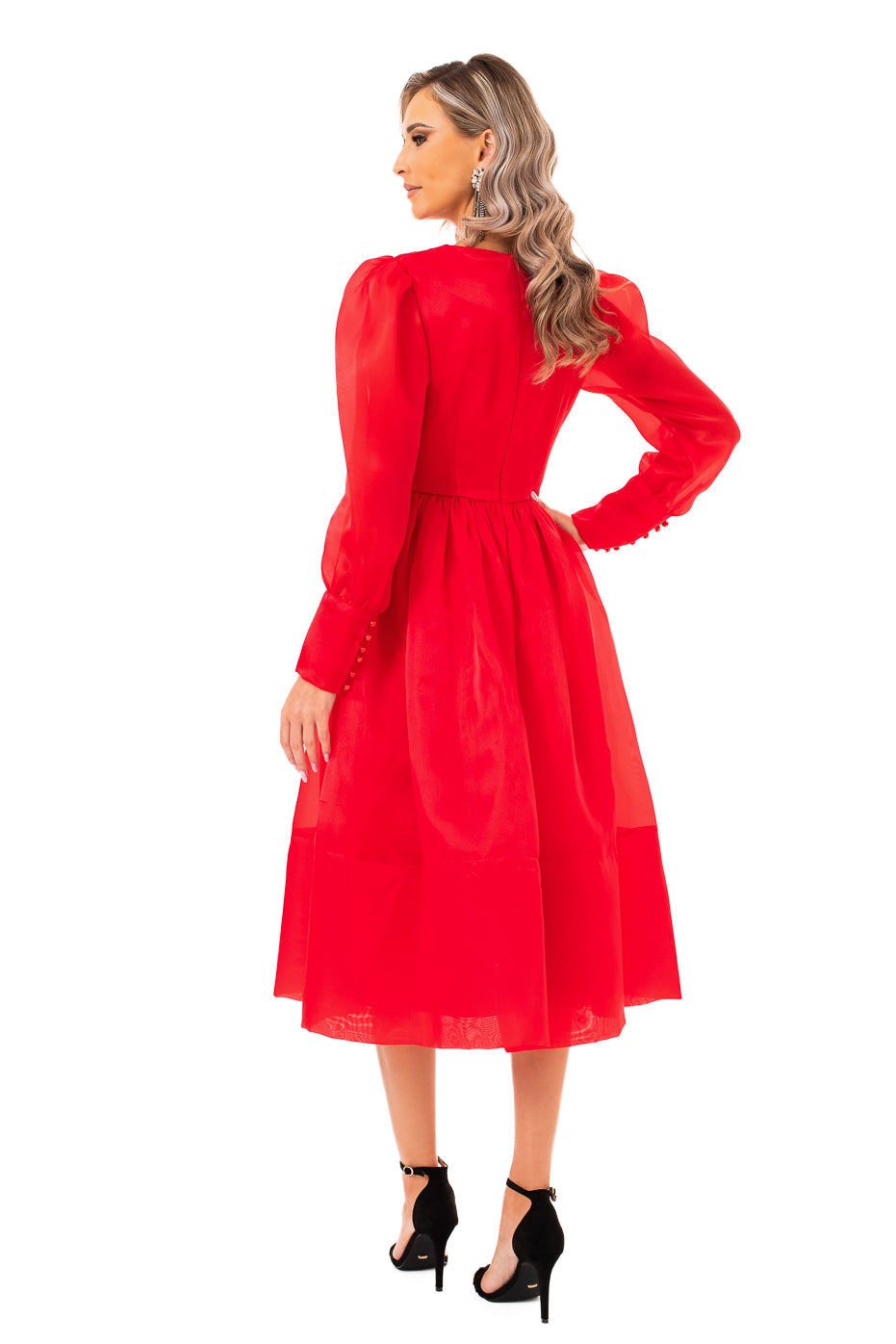 Rochie Ampla cu Decolteu in V