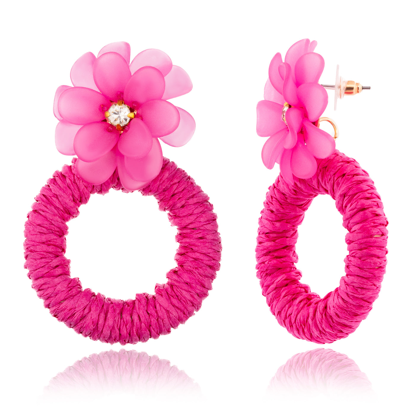 Cercei Fucsia de Piatra