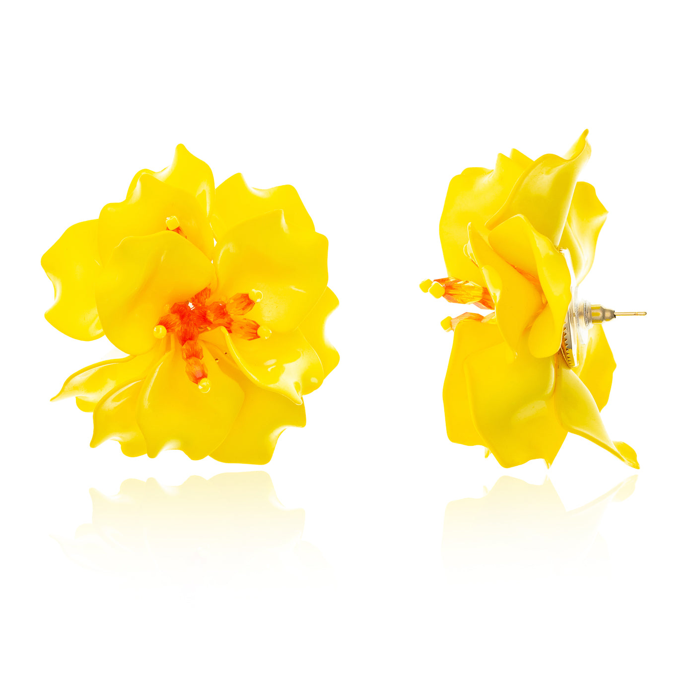 Cercei Galbeni Tip Floare