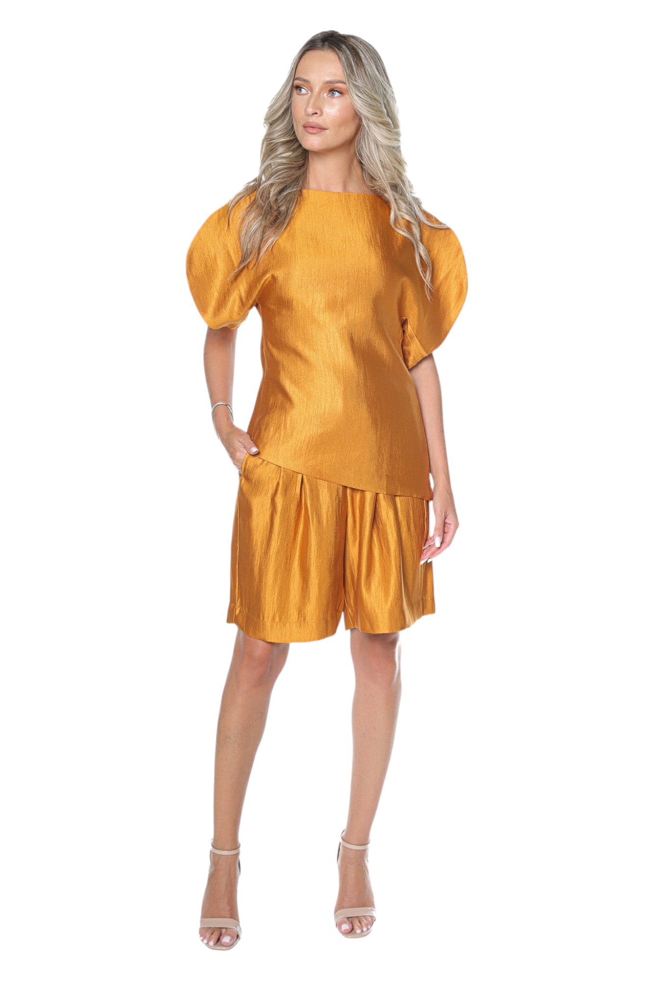 Compleu Elegant cu Bluza Asimetrica
