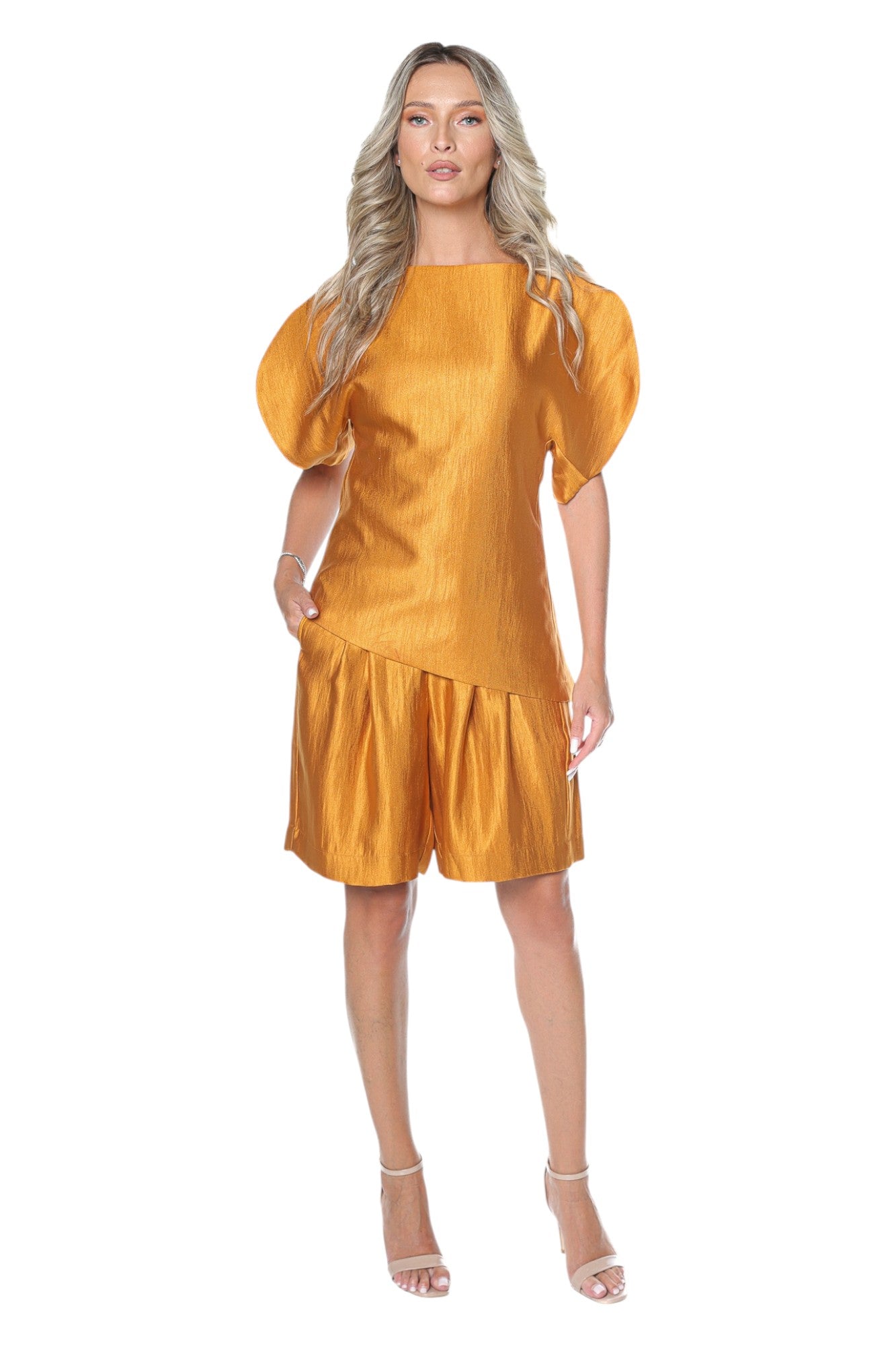 Compleu Elegant cu Bluza Asimetrica