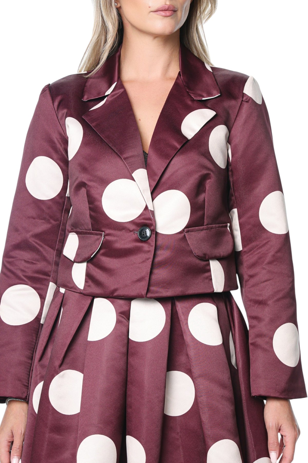 Compleu Burgundy din Tafta