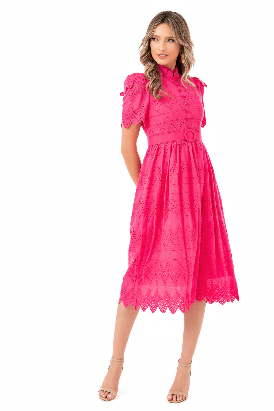 Rochie Casual cu Centura in Talie