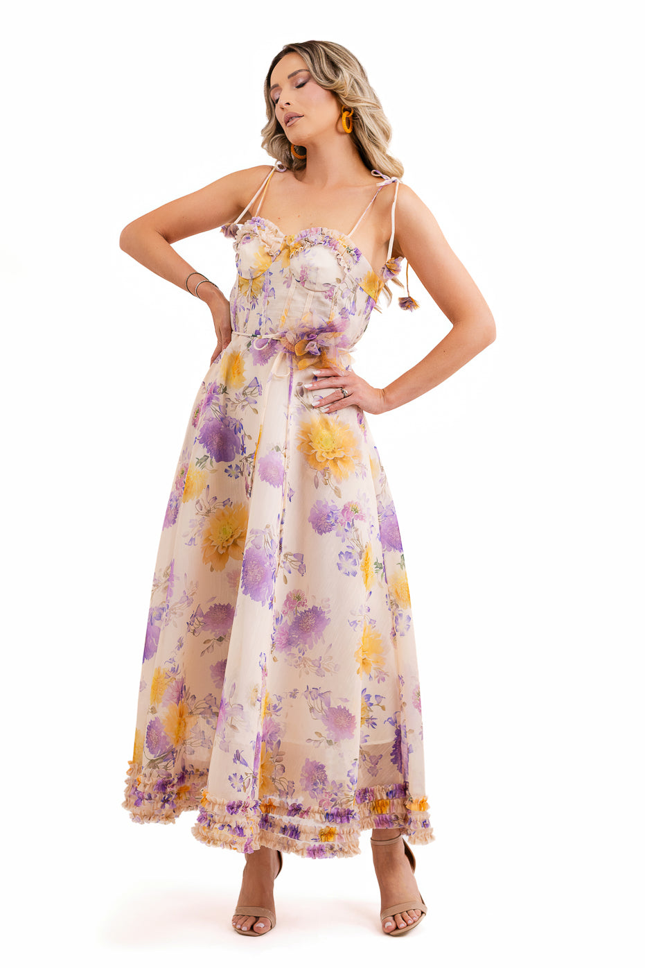 Rochie Din Organza Cu Cupe