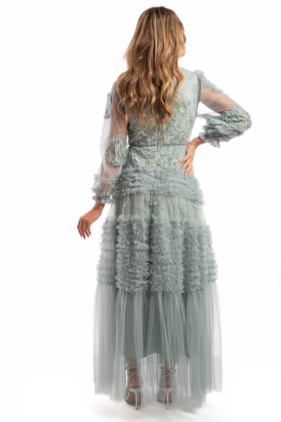 Rochie Eleganta cu Aplicatii din Margele si Paiete - LIMITED EDITION