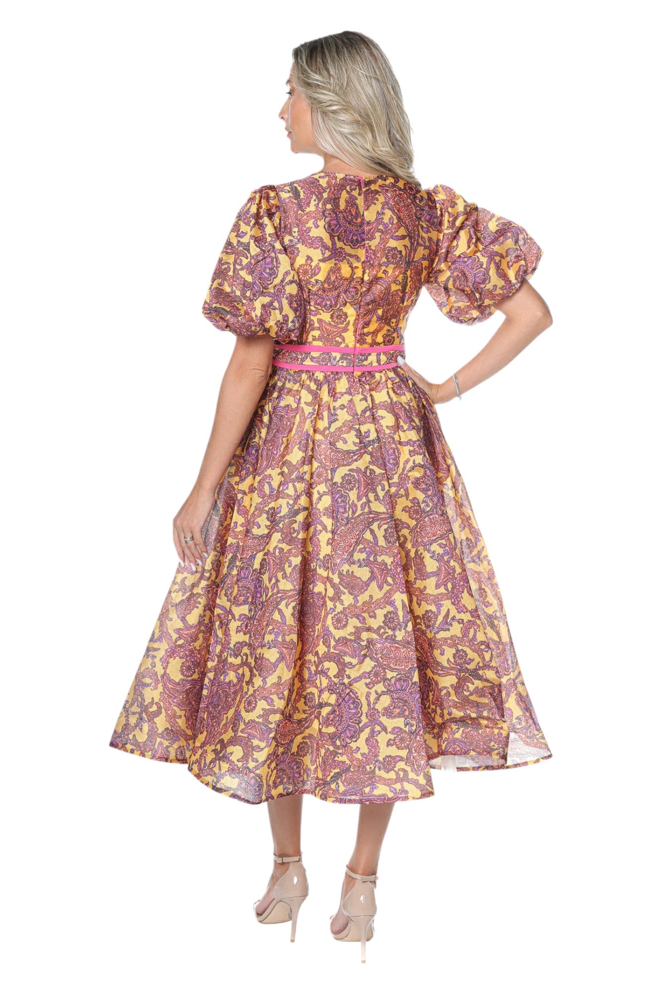 Rochie Eleganta din Organza cu Imprimeu
