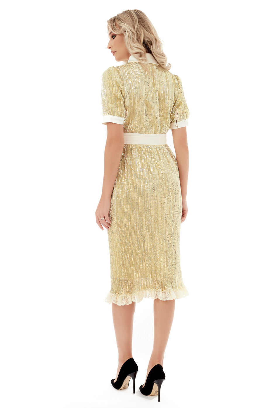 Rochie Eleganta din Paiete Aurii - LIMITED EDITION