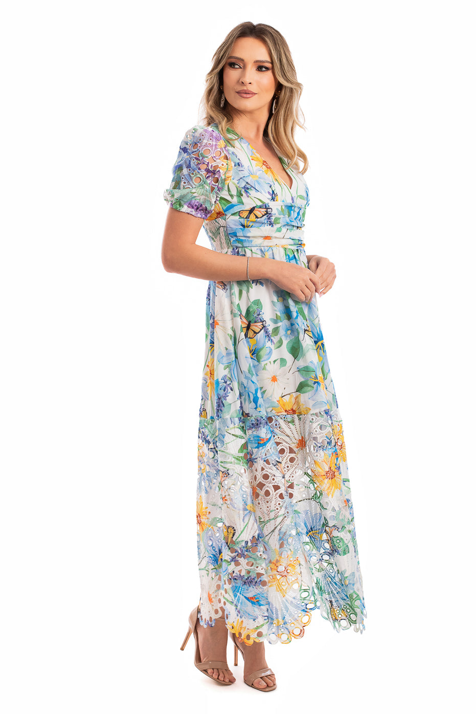 Rochie de Vara cu Maneci din Dantela