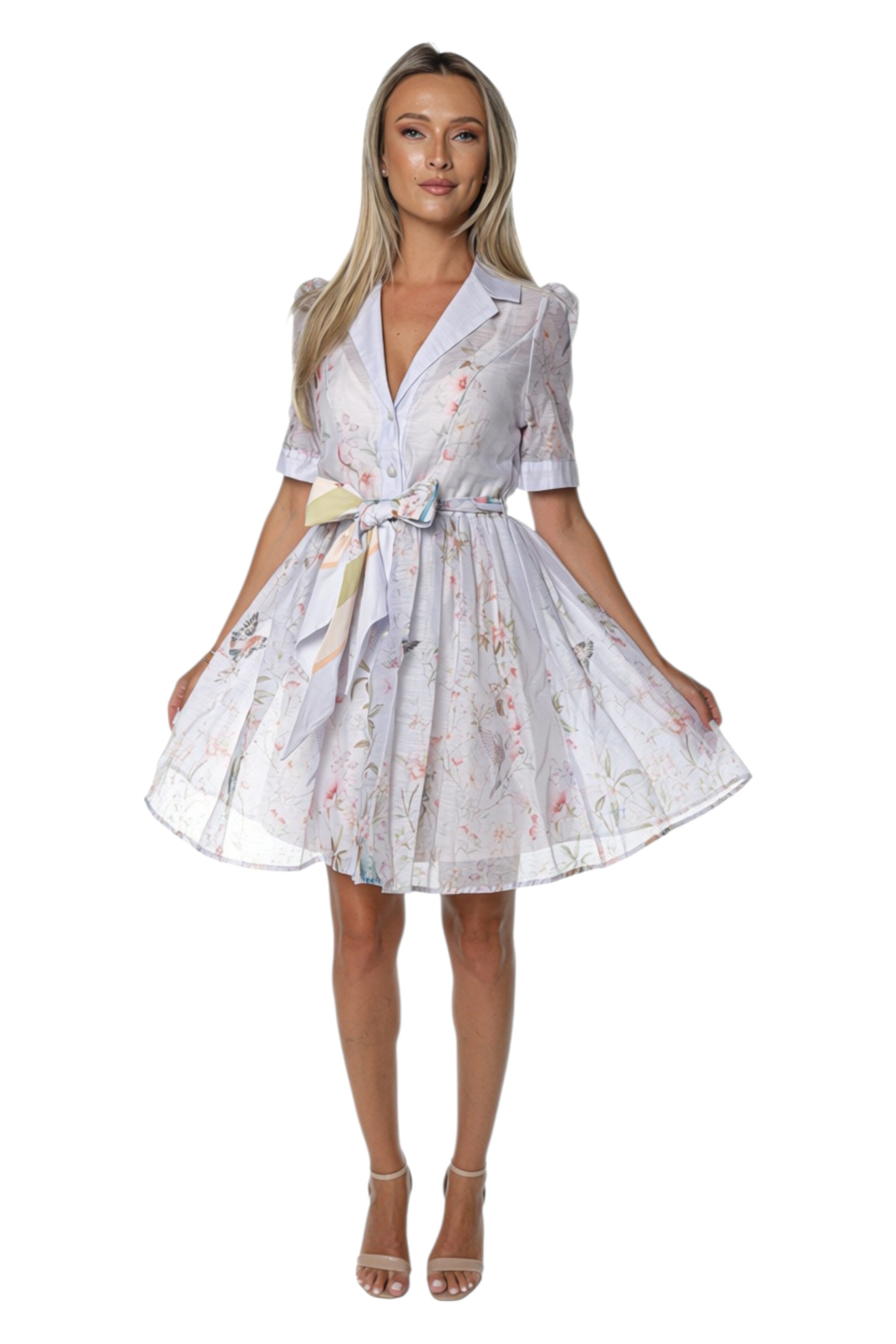 Rochie din Organza cu Nasturi Pretiosi