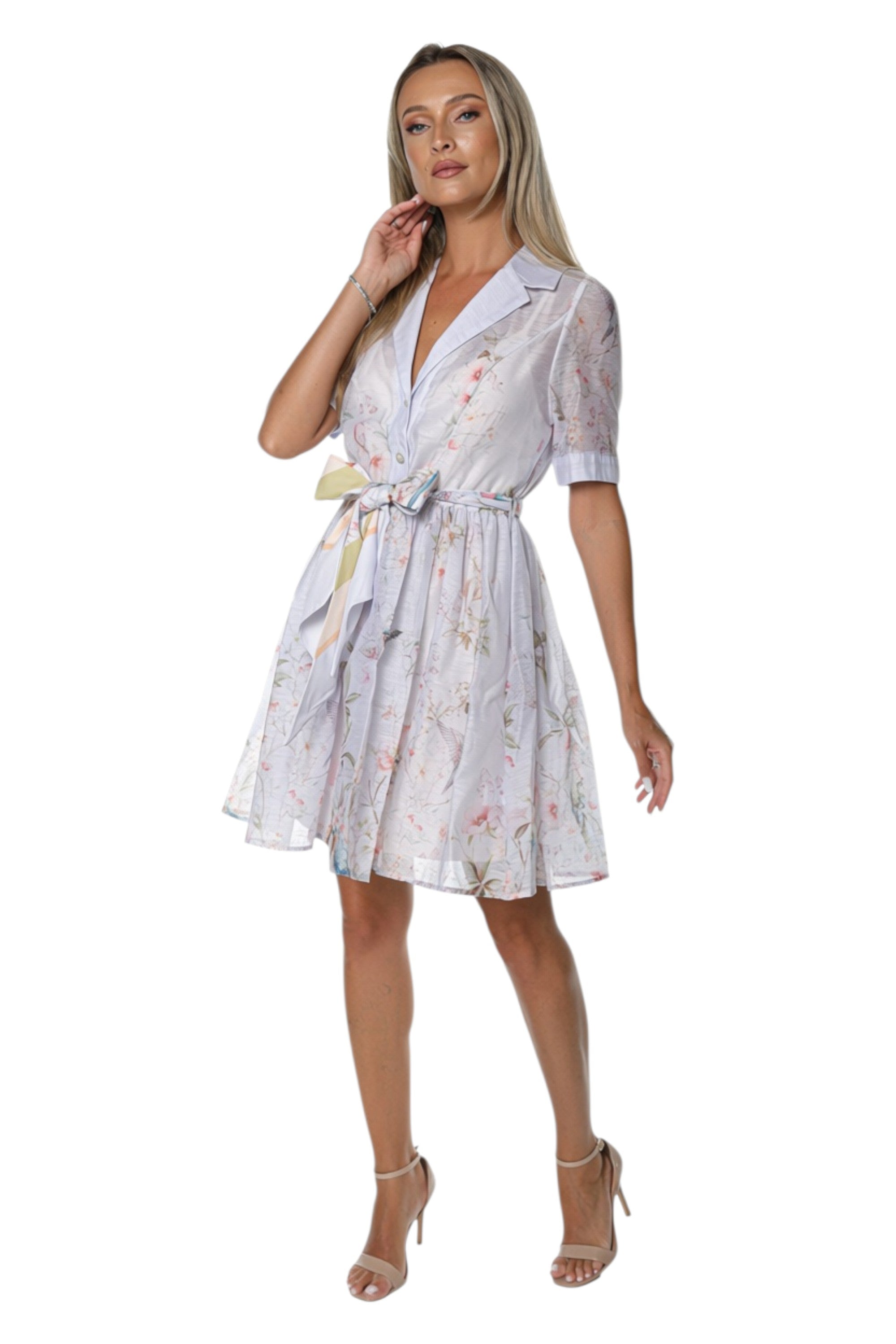 Rochie din Organza cu Nasturi Pretiosi