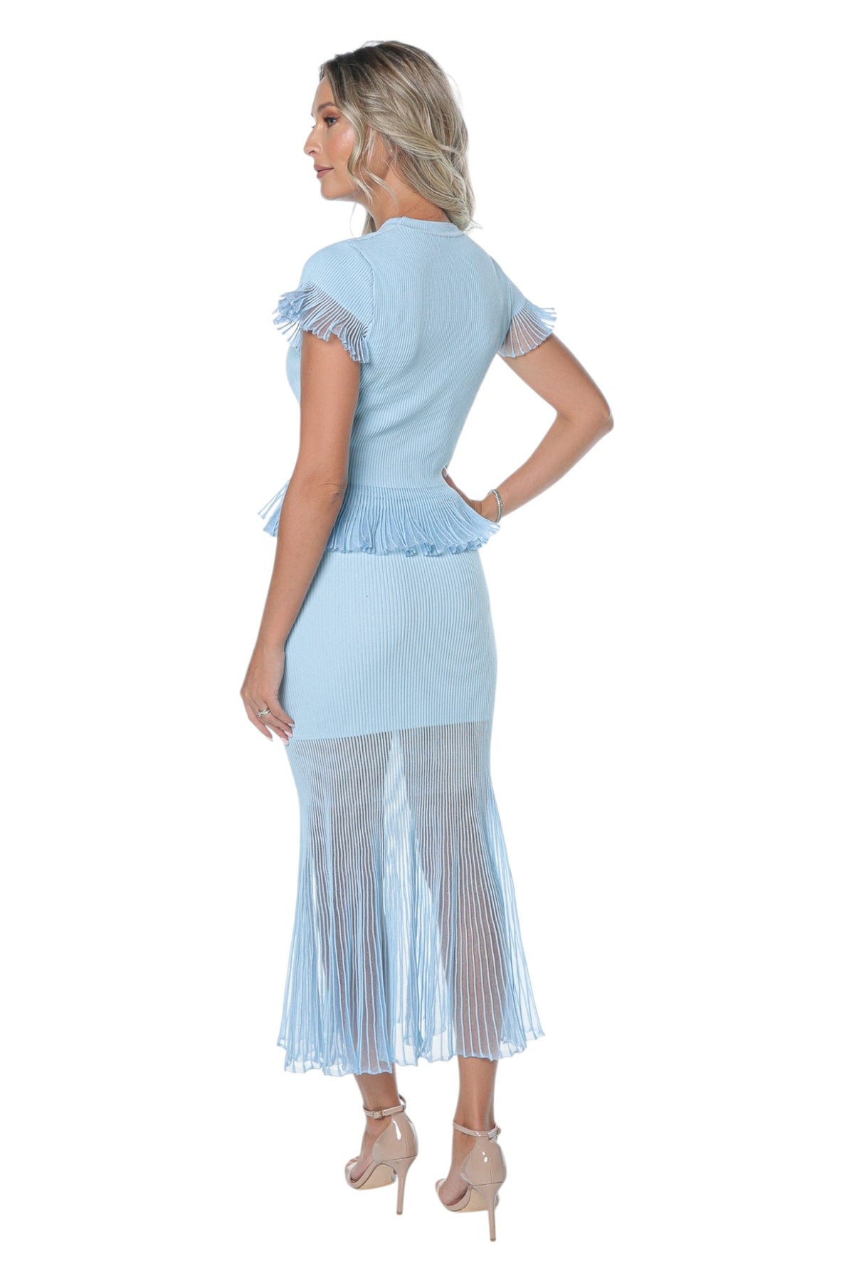Set Elegant cu Detalii tip Volane