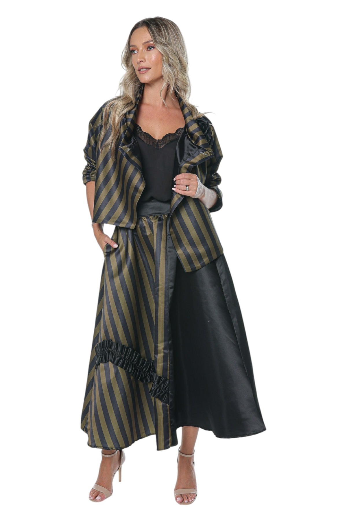 Set Elegant din Tafta cu Imprimeu